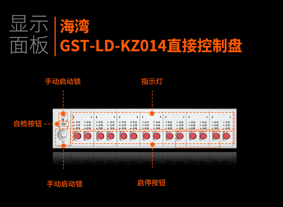 海湾GST-LD-KZ014直接控制盘显示面板
